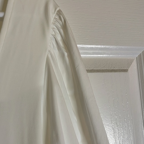 SHAVONNE  DORSEY Square Neck with Puff Sleeves Top, Women’s L, White - Picture 4 of 9